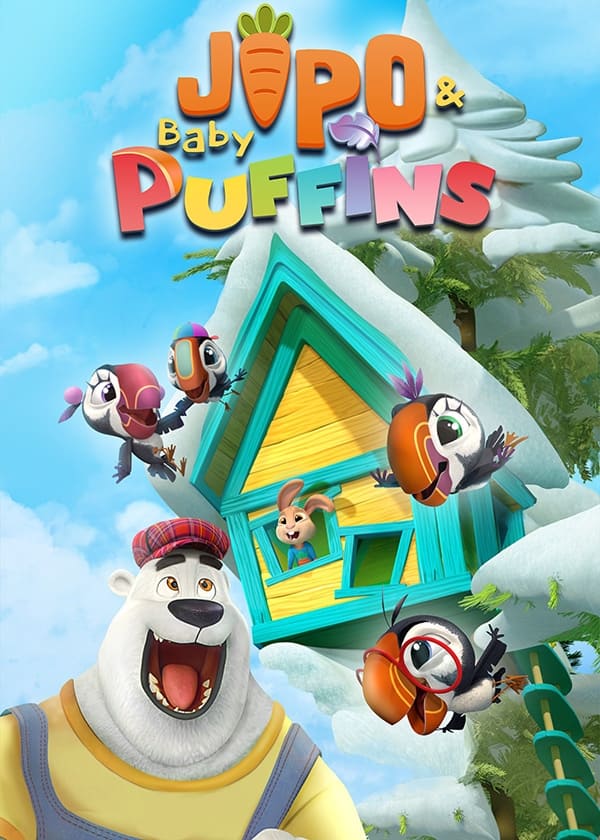 Постер Baby Puffins & Bunny
